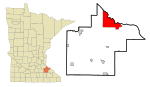 Goodhue County Minnesota Incorporated and Unincorporated areas Red Wing Highlighted